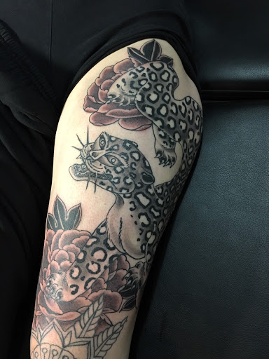 Explore dream catcher tattoo idea, creative tattoo ideas in Tucson, available at Machine Age Tattoo