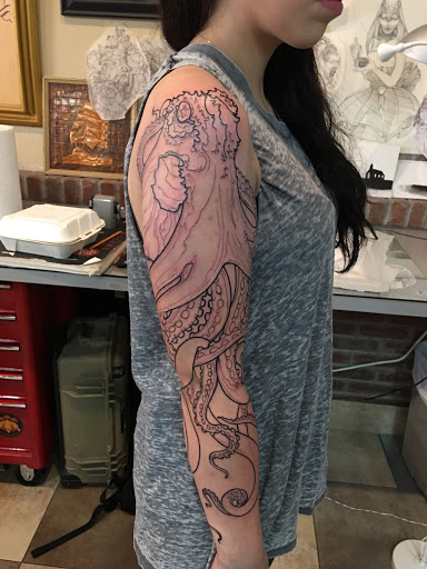 Explore men neck tattoo ideas, creative tattoo ideas in Denver, available at Think Tank Tattoo