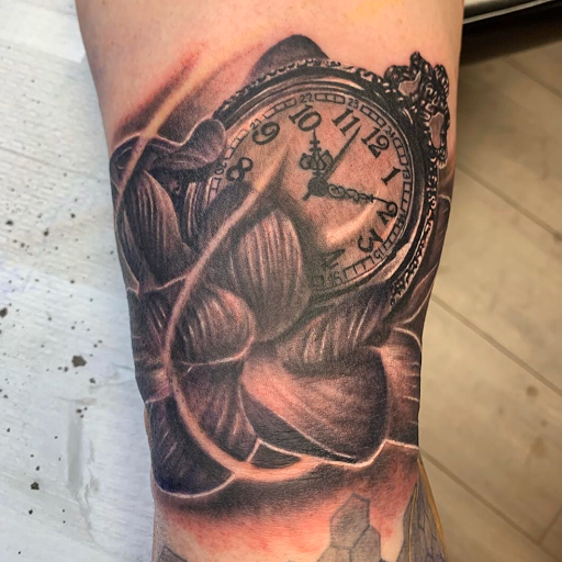 Explore mens upper arm tattoo ideas, creative tattoo ideas in Kenosha, available at Kenosha Tattoo Company