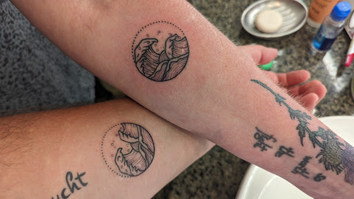 Explore big flower tattoo ideas, creative tattoo ideas in Honolulu, available at Sacred Art Tattoo Waikiki