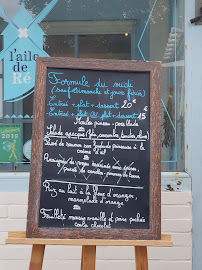 L'Aile de Ré à Le Bois-Plage-en-Ré menu