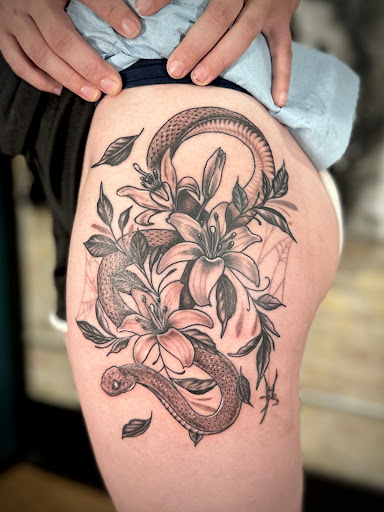 Explore awesome half sleeve tattoo ideas, creative tattoo ideas in Dillon, available at Lacuna Studios
