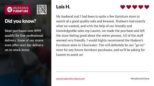 Furniture Store «Hudson’s Furniture & Mattress Outlet», reviews and photos, 3290 W 1st St, Sanford, FL 32771, USA