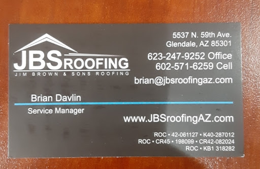 Roofing Contractor «Jim Brown & Sons Roofing Co», reviews and photos, 5537 N 59th Ave, Glendale, AZ 85301, USA