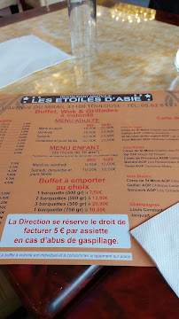 Restaurant asiatique Les Étoiles d'Asie à Toulouse - menu / carte