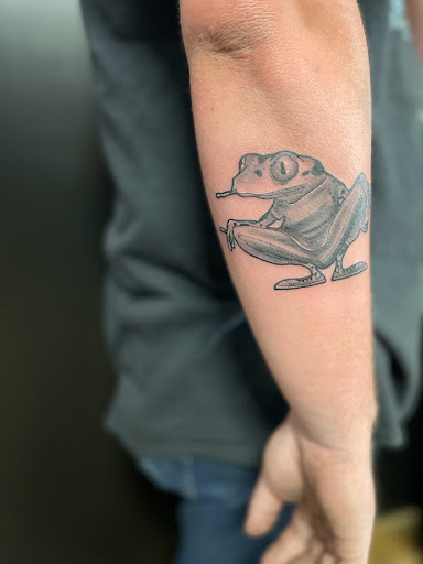 Explore salmon tattoo ideas, creative tattoo ideas in Titusville, available at Space Coast Ink Tattoo Studio