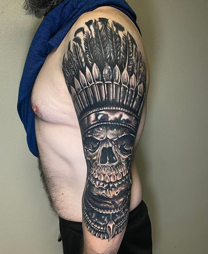 Explore rottweiler tattoo ideas, creative tattoo ideas in Odessa, available at Black Cat Tattoo Company