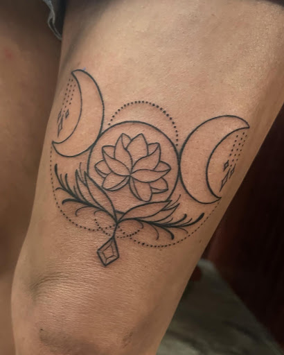 Explore trident tattoo ideas, creative tattoo ideas in Clinton, available at Black Relic Tattoo