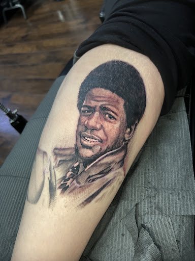 Explore black tattoo ideas, creative tattoo ideas in Roanoke, available at Saint Cecilias Art Studio