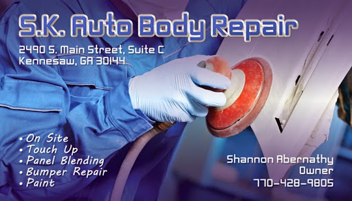 Auto Body Shop «SK Auto Body Repair», reviews and photos, 2490 S Main St, Kennesaw, GA 30144, USA