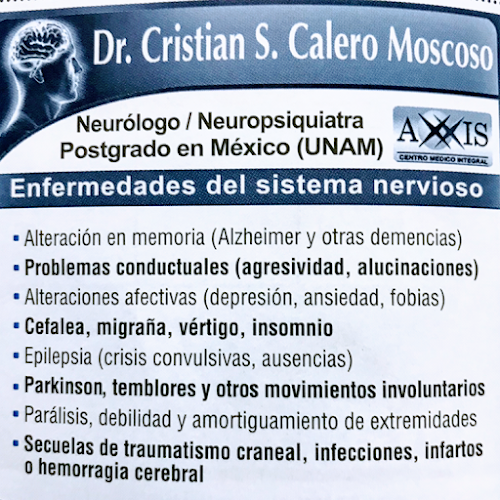 Dr. Cristian Calero Neurólogo/Neuropsiquiatra - Psiquiatra