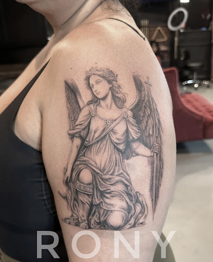 Explore police tattoo ideas, creative tattoo ideas in Downey, available at Dotta Ink Tattoo & Piercing Parlour