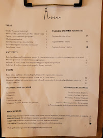 Menu du Industrial Bistrot à Fiano