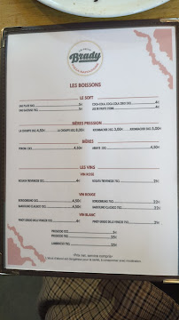 Carte du Le Petit Brady - Pizzeria Paris 10 à Paris