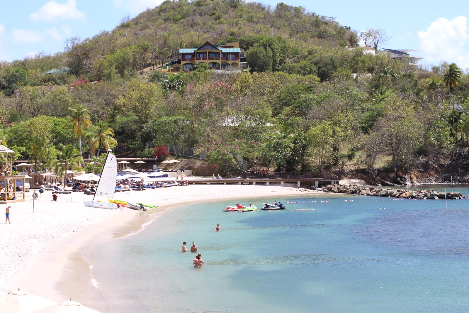 Photo of Saint Lucia beach and the settlement
