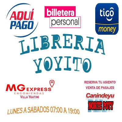 Libreria Yoyito, MG Express encomiendas, Agencia Canindeyu