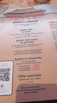 Restaurant asiatique Royal d'Asie Restaurant Valence à Portes-lès-Valence - menu / carte