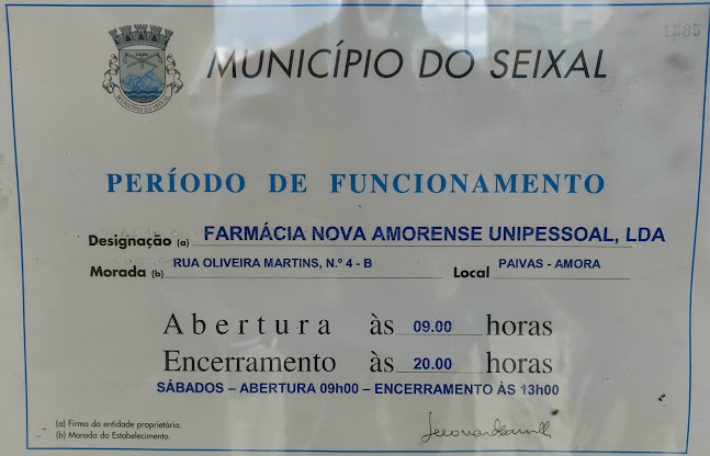 Avaliações doFarmácia Nova Amorense em Seixal - Drogaria