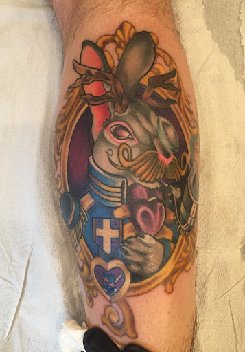 Explore tribal lion tattoo ideas, creative tattoo ideas in Chapel Hill, available at Golden Falcon Tattoo and Piercing