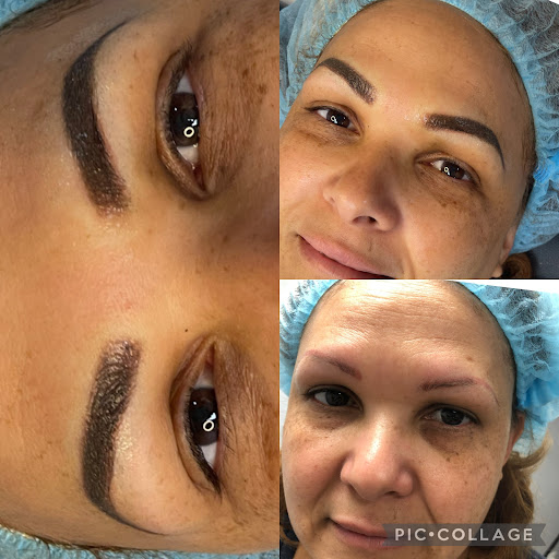 Explore bee tattoo ideas for guys, creative tattoo ideas in Savannah, available at Haute Brows. Cosmetic Tattoo