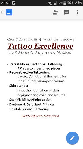 Tattoo Shop «Tattoo Excellence», reviews and photos, 227 S Main St, Milltown, NJ 08850, USA