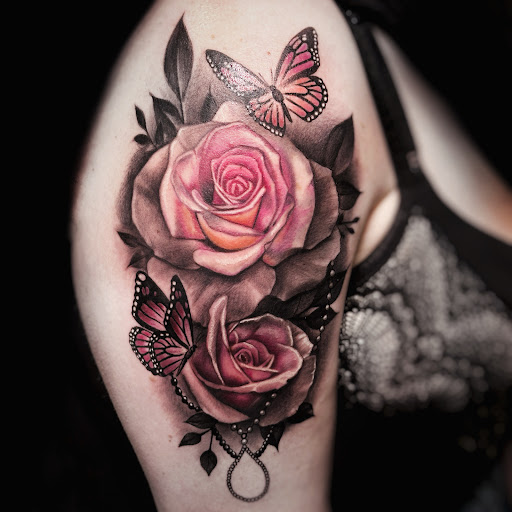 Explore wine glass tattoo ideas, creative tattoo ideas in Clovis, available at High Sierra Tattoo Co.