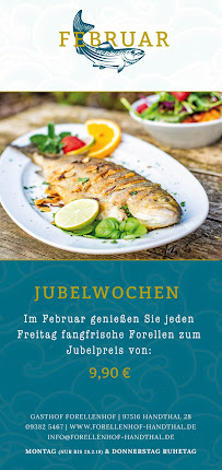 Restaurant Gasthof Forellenhof à Oberschwarzach (la carte)