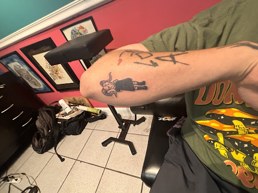 Explore cheek tattoo ideas, creative tattoo ideas in Brandon, available at Pinup Tattoo Studio