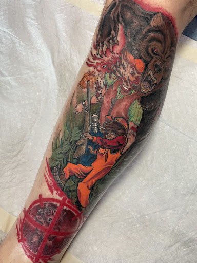 Explore mens arm tattoo ideas small, creative tattoo ideas in Oak Forest, available at Silver Raven Tattoos