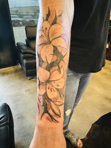 Explore 1/4 sleeve tattoo ideas, creative tattoo ideas in Montgomery, available at Flying Eye Tattoo Studio