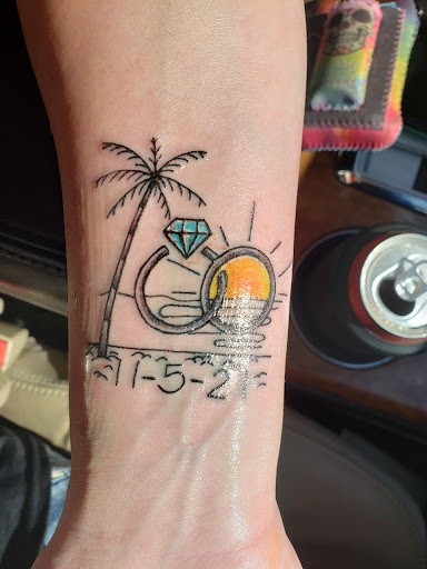 Explore crown tattoo ideas for guys, creative tattoo ideas in Port Aransas, available at SHARK ATTACK TATTOO