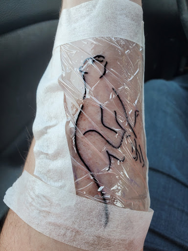 Explore cloud sleeve tattoo ideas, creative tattoo ideas in Roanoke, available at Mischief Ink Tattoo