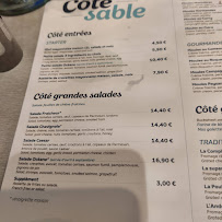 Restaurant Côté Sable à Saint-Aubin-sur-Mer (le menu)