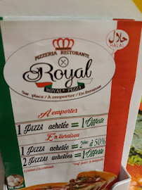 Carte du Royal pizza à Aubervilliers