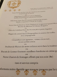 L'Atelier du Vigneron à Ollioules menu