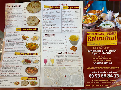 Restaurant Rajmahal à Paris