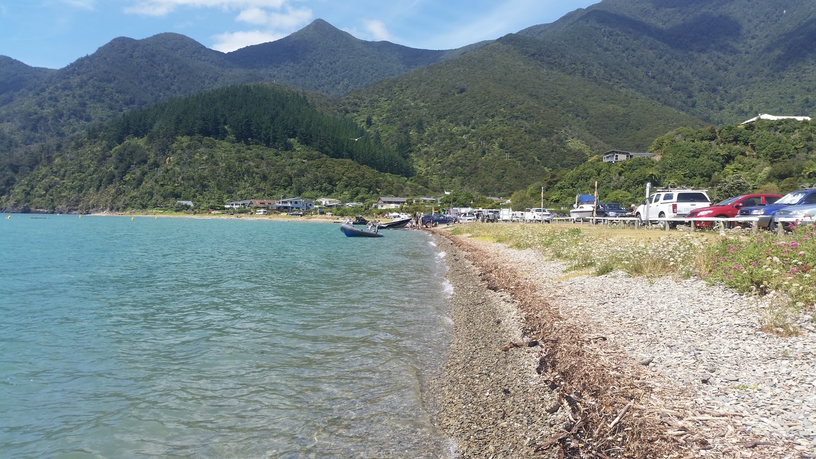 Fotografija Okiwi Bay Beach in naselje