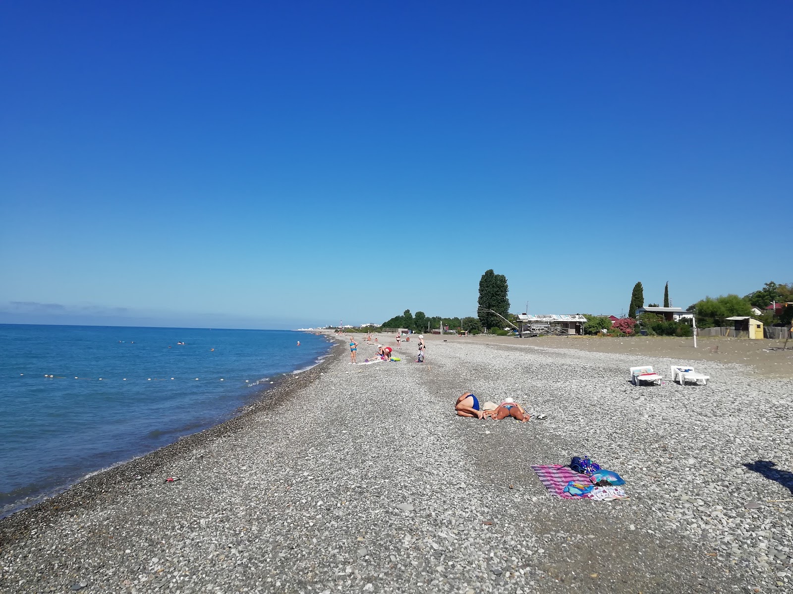 Photo de Leselidze beach avec caillou clair de surface