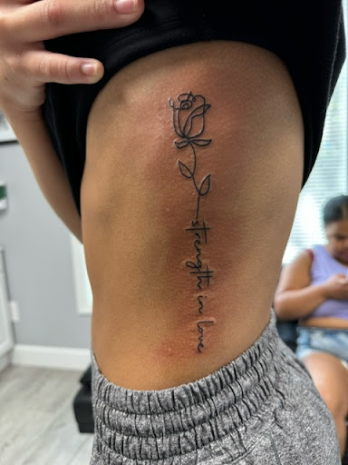 Explore rib tattoo ideas, creative tattoo ideas in Wake Forest, available at Revelation Ink Tattoo and Piercing