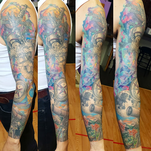 Explore aztec warrior tattoo ideas, creative tattoo ideas in Fresh Meadows, available at Lucky Dog Tattoos Inc