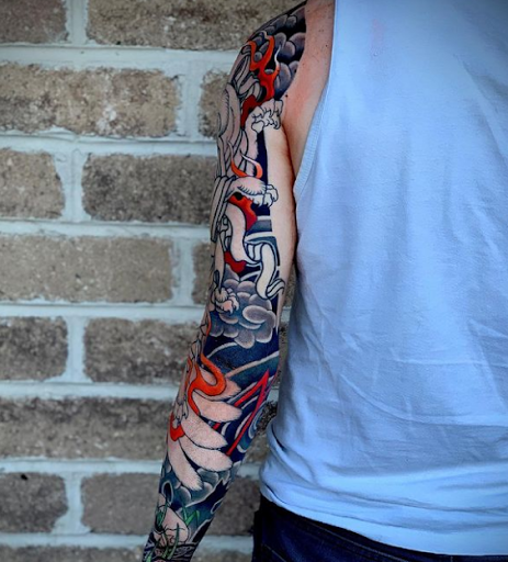 Explore tattoo ideas leg calf, creative tattoo ideas in Virginia Beach, available at Salt Water Tattoo