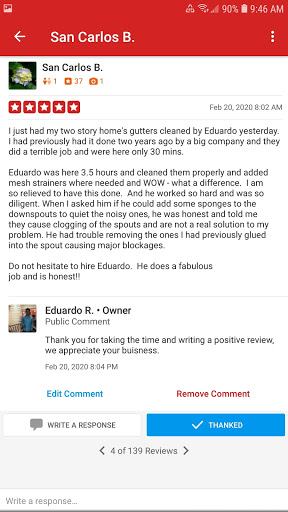Gutter Cleaning Service by Eduardo
