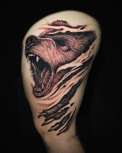 Explore zebra tattoo ideas, creative tattoo ideas in Barre, available at Rock City Tattoo