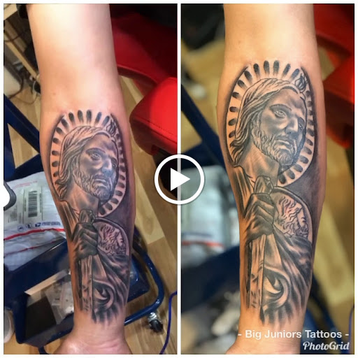 Explore tattoo chest ideas, creative tattoo ideas in Baytown, available at Big Juniors Tattoos