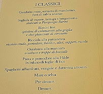 Menu du Uliassi à Senigallia