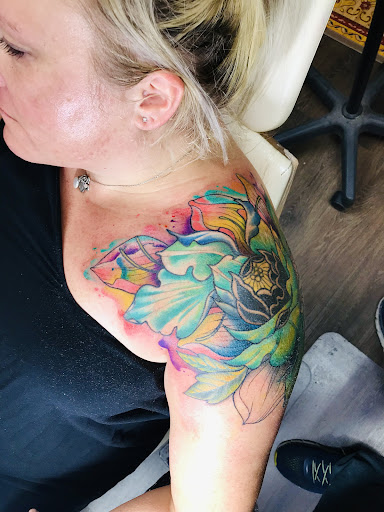 Explore shoulder cover up tattoo ideas, creative tattoo ideas in Lake Charles, available at Brand-X Tattoo & Piercing