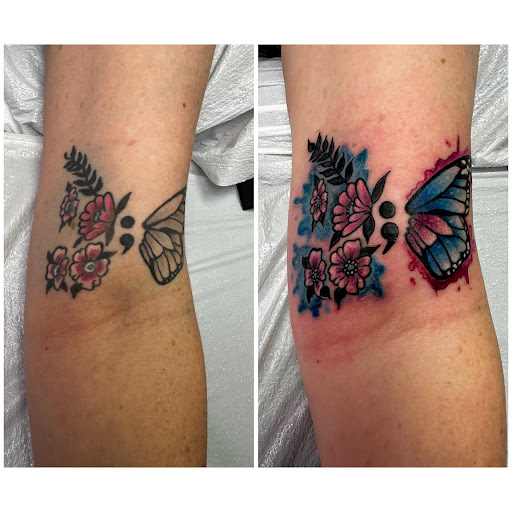 Explore black tattoo ideas, creative tattoo ideas in Adrian, available at Good Life Tattoo Co.