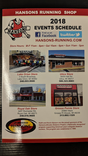 Shoe Store «Hansons Running Shop», reviews and photos, 3407 S Rochester Rd, Royal Oak, MI 48073, USA