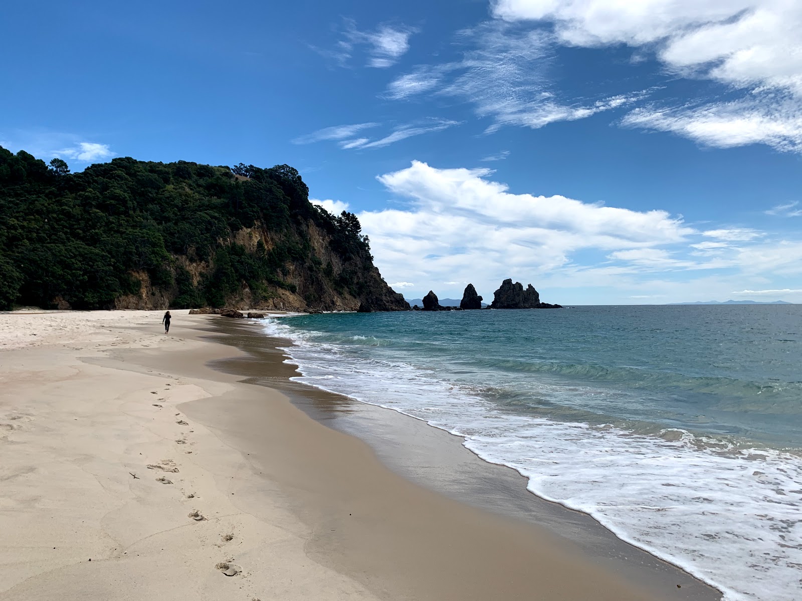 Foto van Otama Beach ondersteund door kliffen