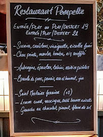 Menu / carte de Pompette à Paris